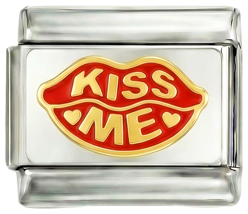 Czerwone usta, pocałuj mnie, na srebrze