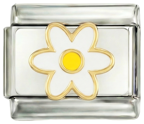 DO DODANIA - Biała stokrotka z żółtym sercem