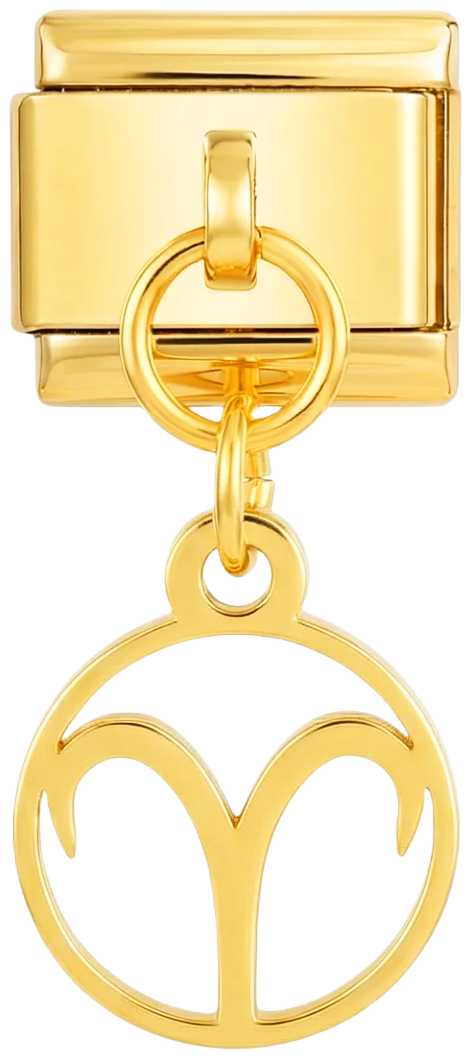 Aries Sign Hanging on Gold