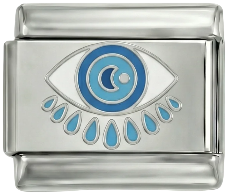Evil Eye with Blue Eyelashes on Silver - evil-eye-with-blue-eyelash-on-silver.png