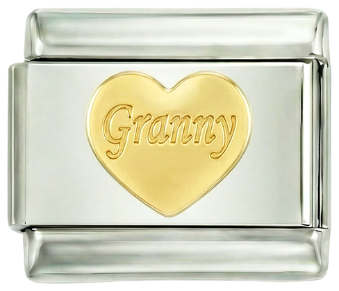 Heart, Love Granny in Gold, on Silver - heart-love-granny-in-gold-on-silver.png