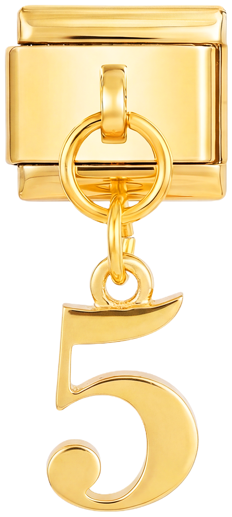 Number 5, Hanging, on Gold - number-5-hanging-on-gold.png