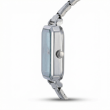 ساعة Como فضية – إصدار المينا الأزرق