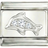 Dolphin Bling Silver
