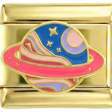 Pink and Blue Saturn with Stars on Gold - Pink-and-blue-saturn-with-stars-on-Gold.png
