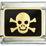 DO DODANIA - Czaszka z Piszczelem na Srebrze