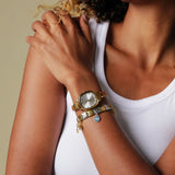 ساعة Capri ذهبية – إصدار المينا الأبيض