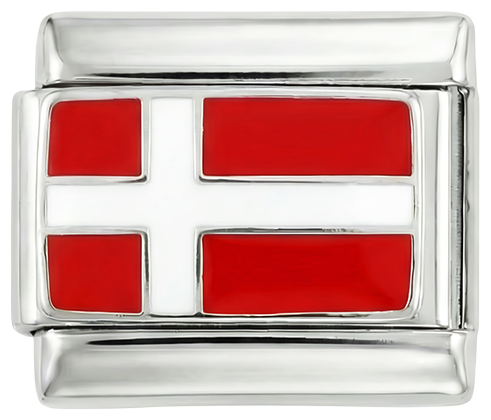 Denmark Flag, on Silver - denmark-flag-on-silver.png