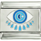 Evil Eye with Blue Eyelashes on Silver - evil-eye-with-blue-eyelash-on-silver.png